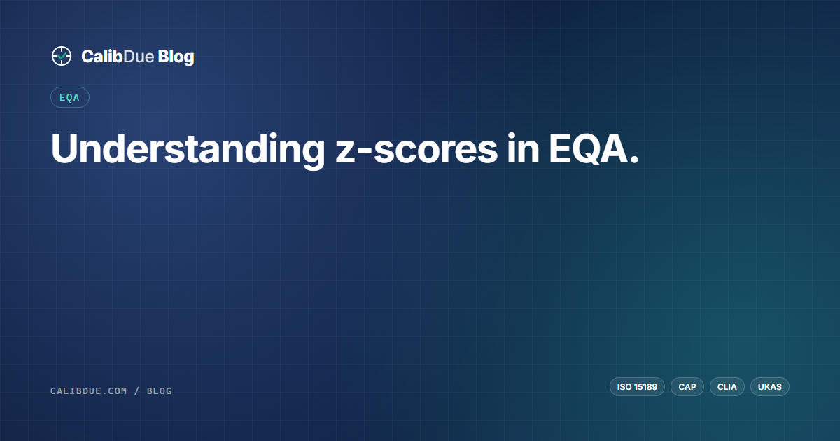 CalibDue blog hero — Understanding z-scores in EQA